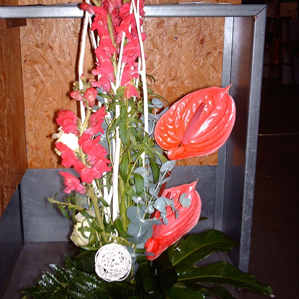 Bouquet hauteur rouge
